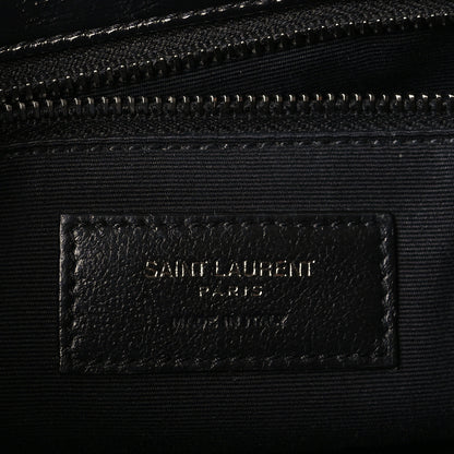 Saint Laurent Crinkled Calfskin Matelasse Monogram Medium Niki Chain Satchel Black 6 of 10