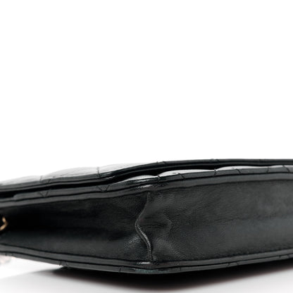 Chanel Lambskin Quilted Wallet On Chain WOC Black 10 of 11