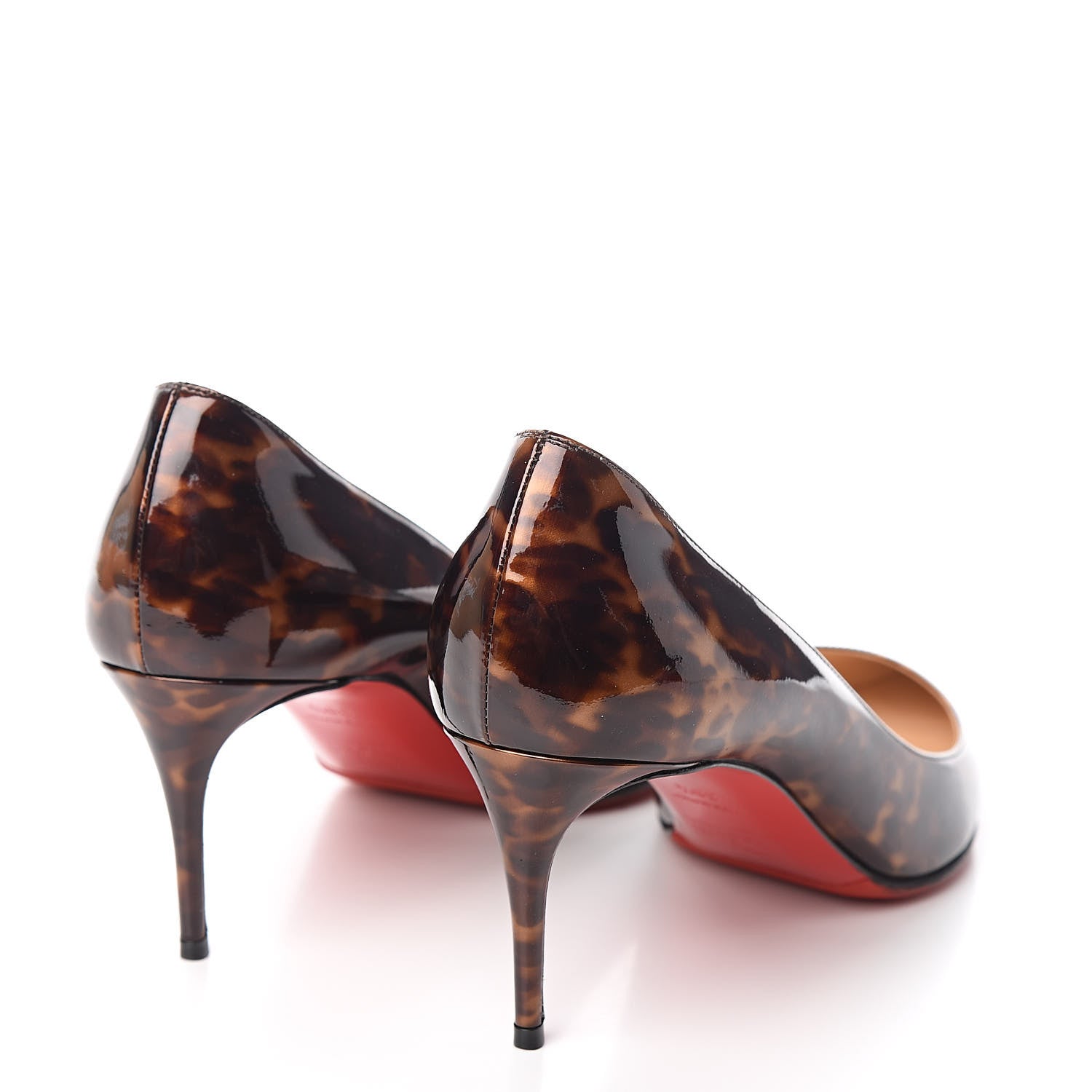 Christian Louboutin Patent Tartaruga Decollete 554 70 Pumps 38.5 Testa Di Moro 4 of 8