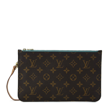 Louis Vuitton Monogram Neverfull MM GM Pochette Turquoise 1 of 8