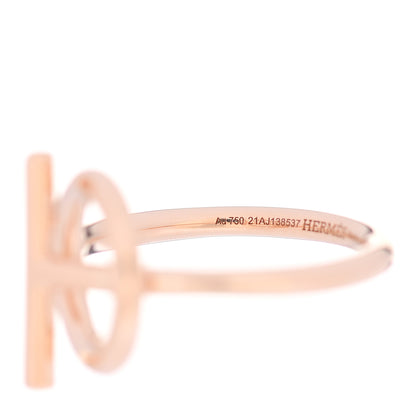 Hermes 18K Rose Gold PM Echappee Ring 51 5.75 4 of 6