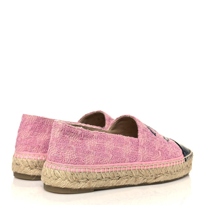 Chanel Linen CC Espadrilles 36 Pink Black 4 of 9