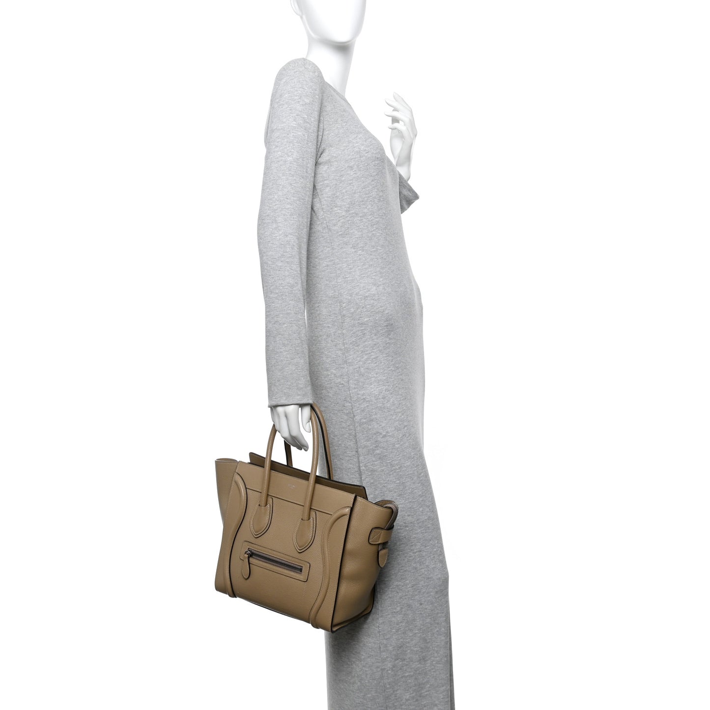 Drummed Calfskin Micro Luggage Dune