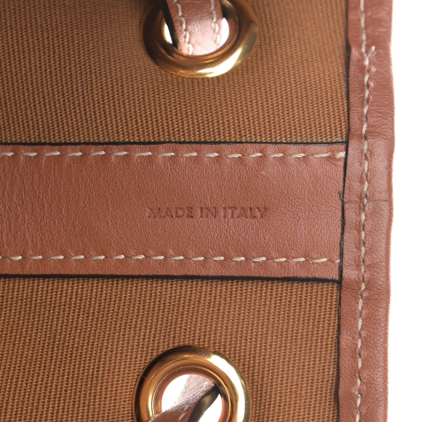 Triomphe Canvas Calfskin Medium Sailor Bag Tan