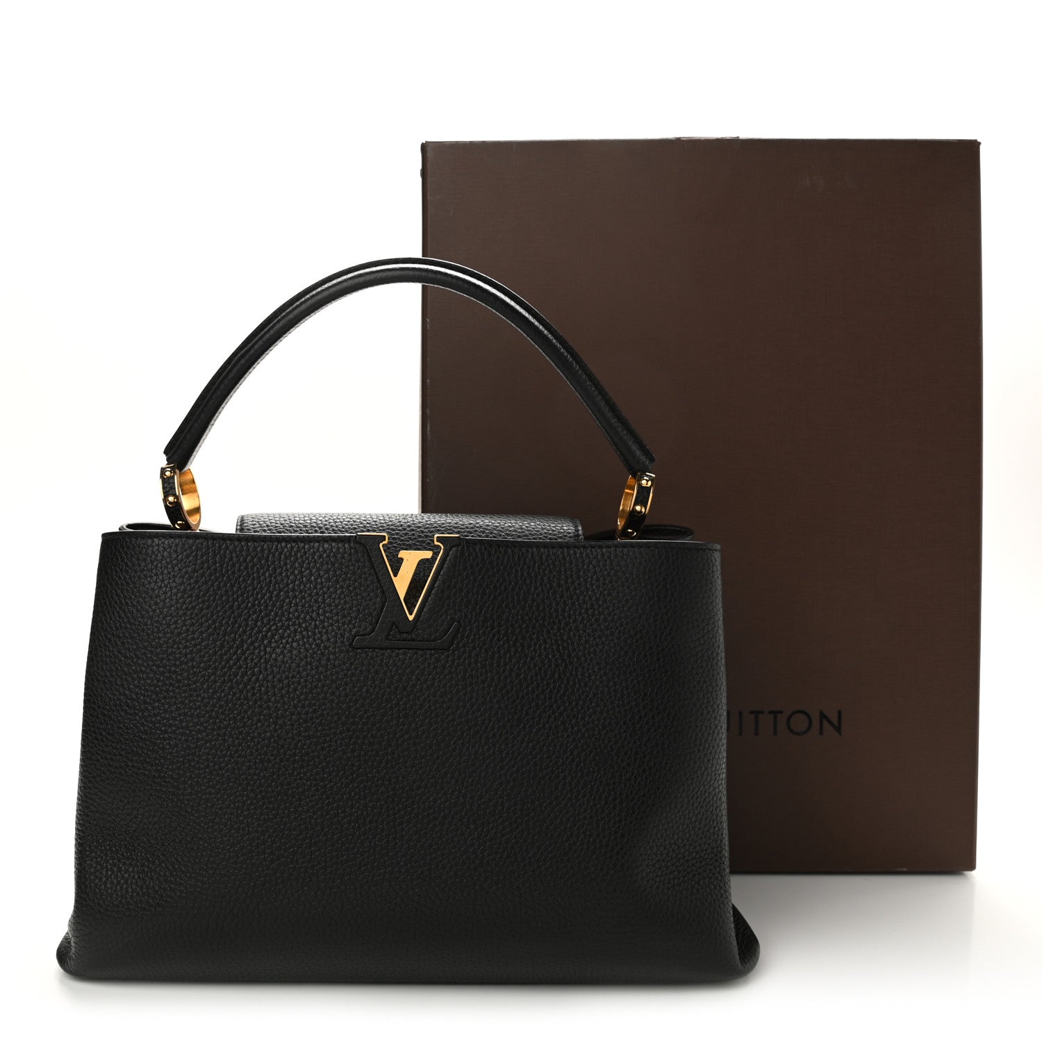 Louis Vuitton Taurillon Capucines MM Cobalt Fuchsia 11 of 11