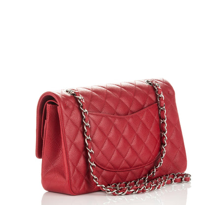Chanel Caviar Quilted Medium Double Flap Red 3 of 8