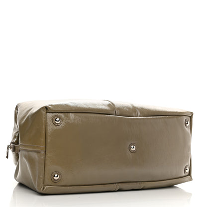 Saint Laurent Textured Patent Medium Easy Sac Taupe 4 of 9