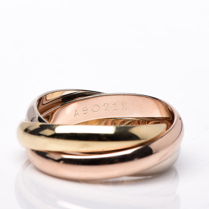Cartier 18K Pink Yellow White Gold Classic Les Must De Trinity Ring 53 6.25 4 of 4
