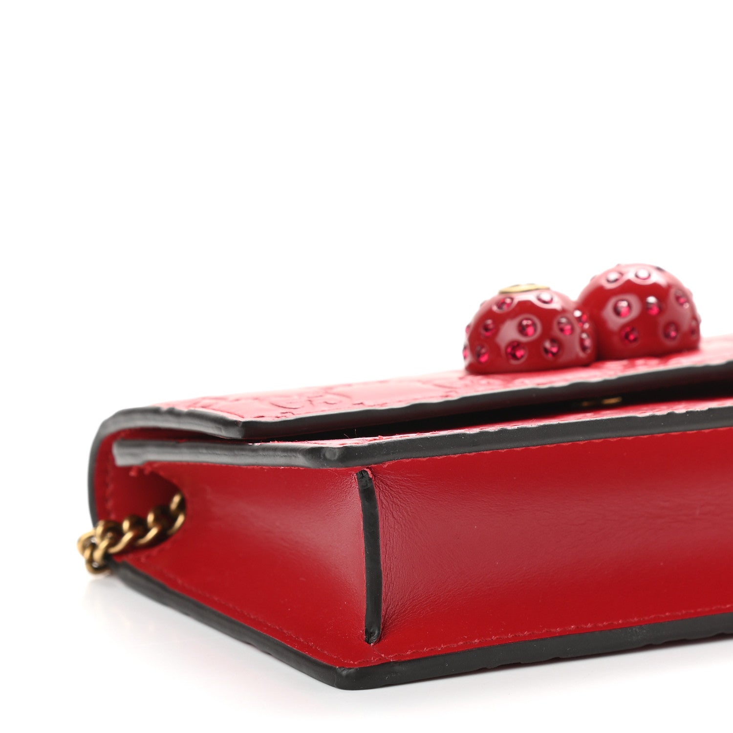 Gucci Guccissima Mini Cherry Chain Bag Hibiscus Red 7 of 8