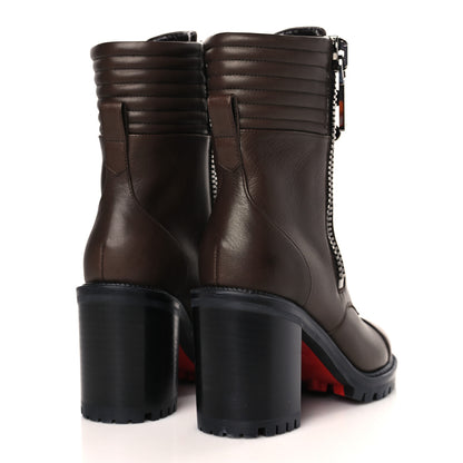 Christian Louboutin En Hiver Mixed Dual-Zip Booties 36.5 Arabica 4 of 11