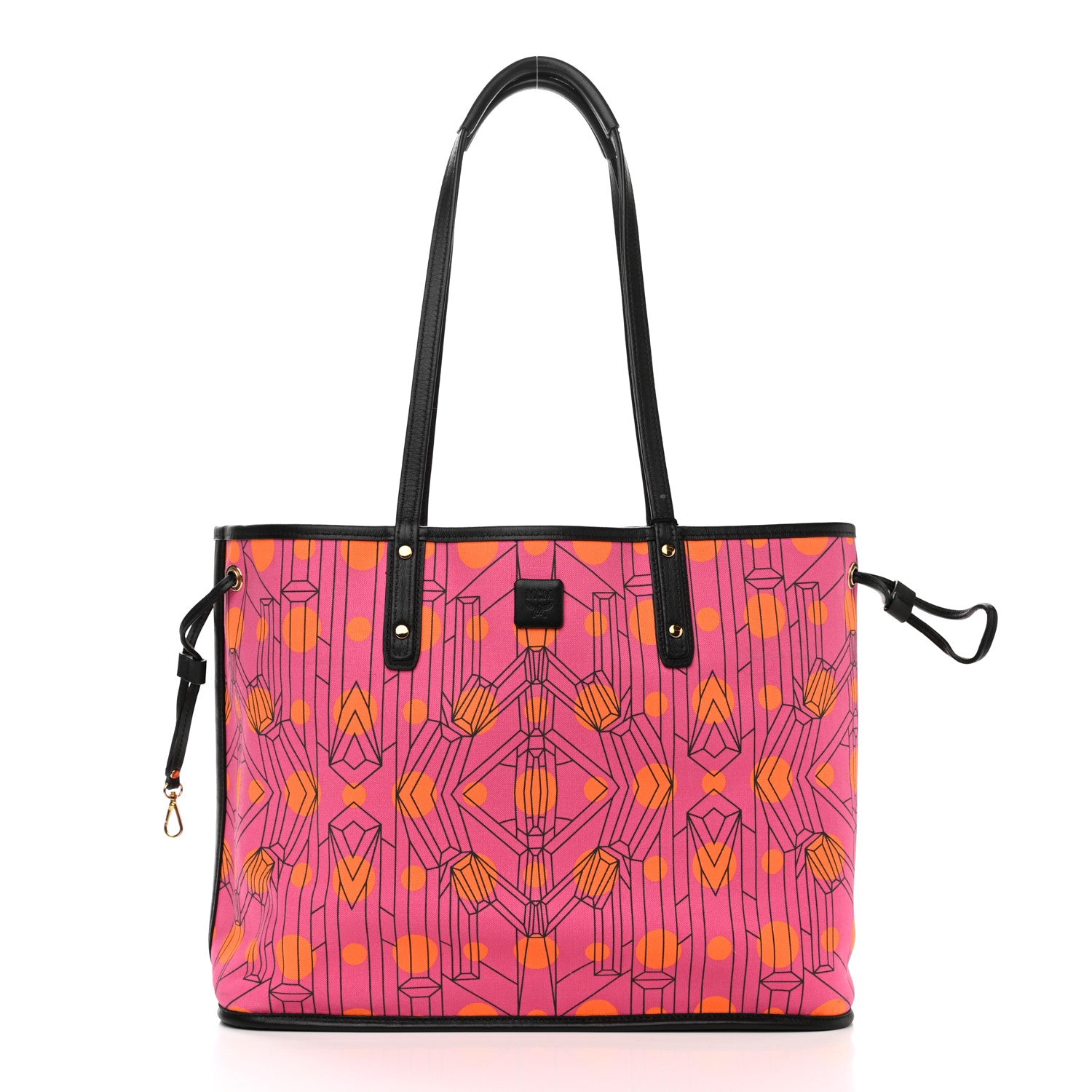 MCM Visetos Medium Project Reversible Shopper Tote Pink 4 of 15