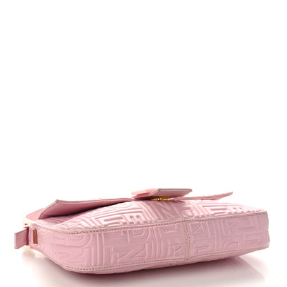 Fendi Nappa Logo Embossed Baguette Pink 4 of 14