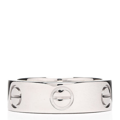 Cartier 18K White Gold 5.5mm LOVE Ring 49 4.75 3 of 6