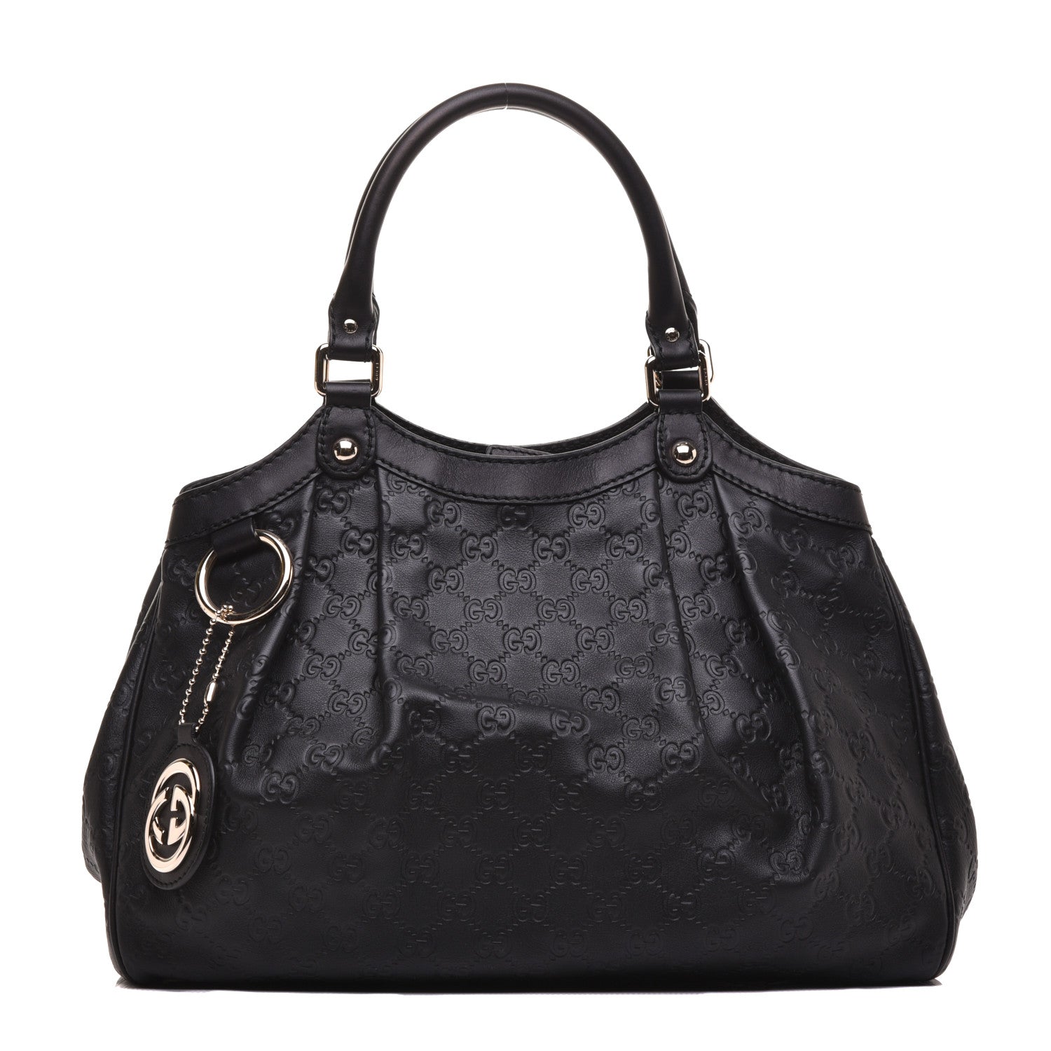 Gucci Guccissima Medium Sukey Tote Black 1 of 9