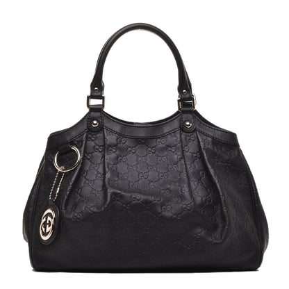 Gucci Guccissima Medium Sukey Tote Black 1 of 9
