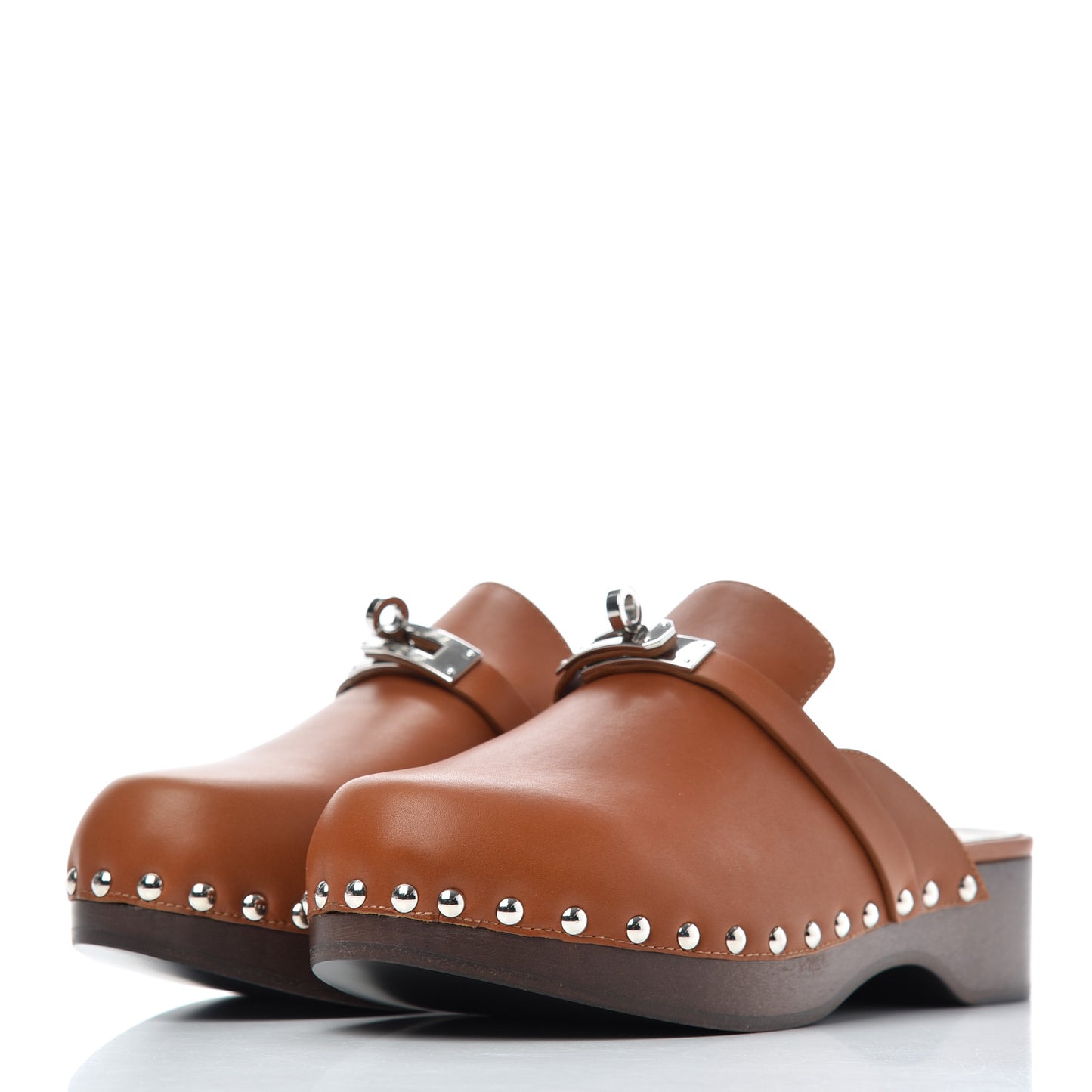 Heritage Calfskin Carlotta Mules 36 Naturel