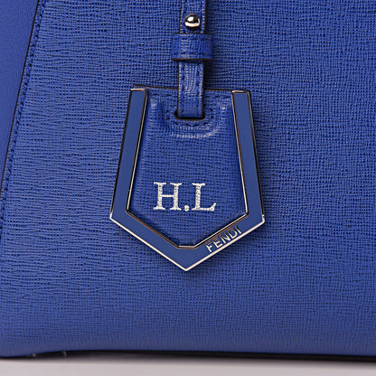 Fendi Vitello Elite Petite 2Jours Tote Blue Neon 10 of 10