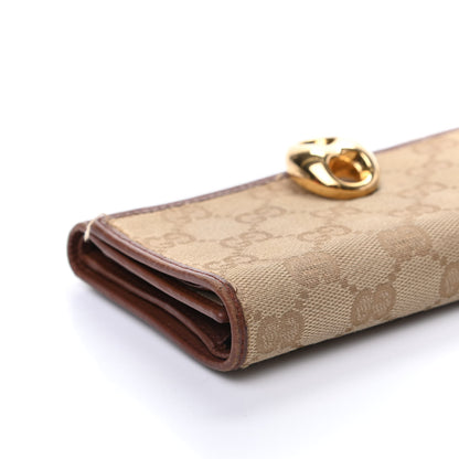 Gucci Monogram Clip Trifold Wallet Brown 7 of 11