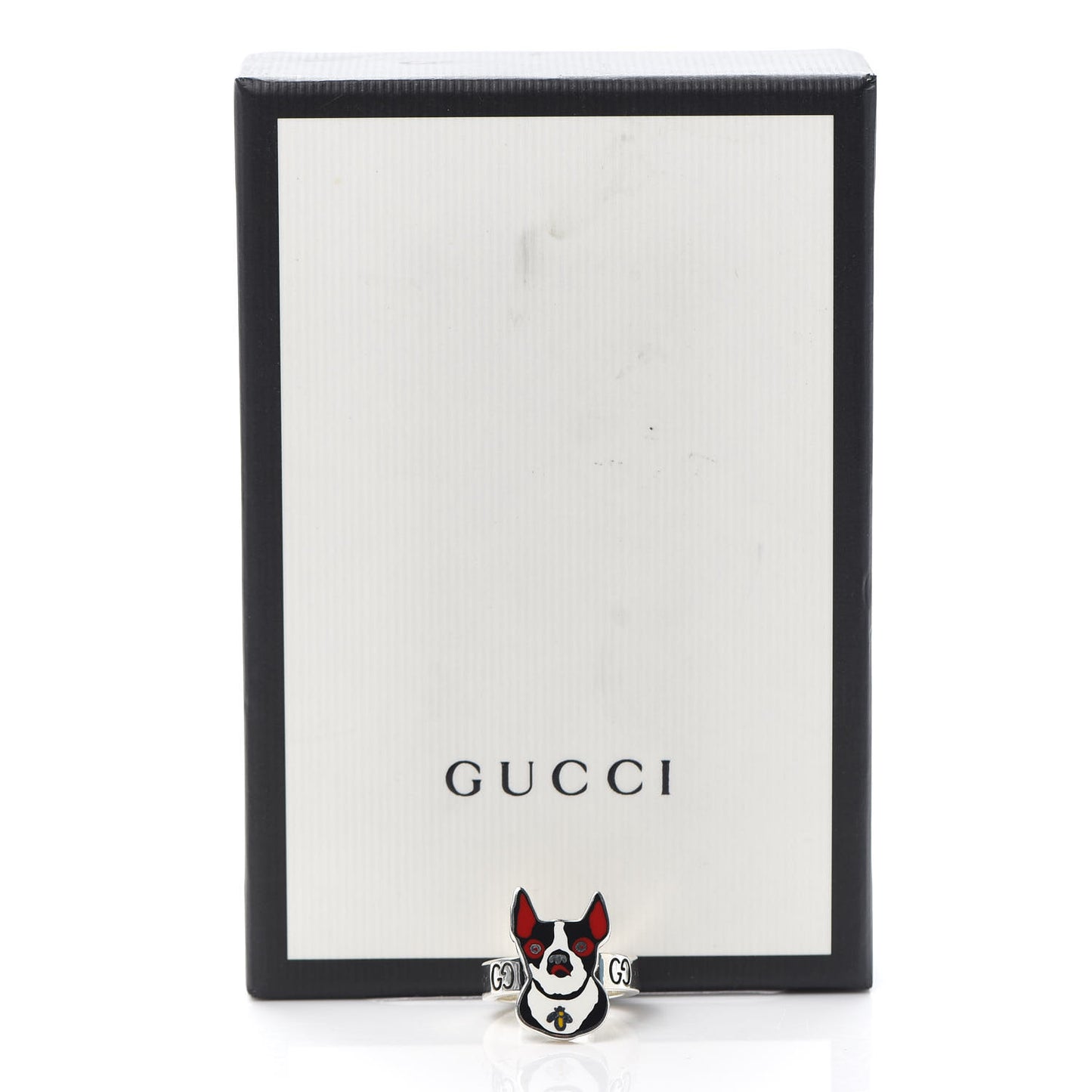 Sterling Silver Enamel Orso Ring 53 6.25