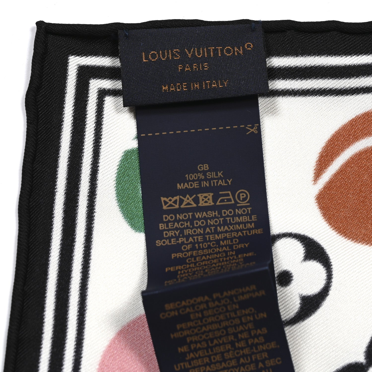Louis Vuitton Silk Monogram LV Match Scarf White Multicolor 2 of 3