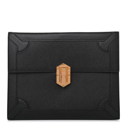Hermes Epsom Fleche D'Or Clutch Black 1 of 9
