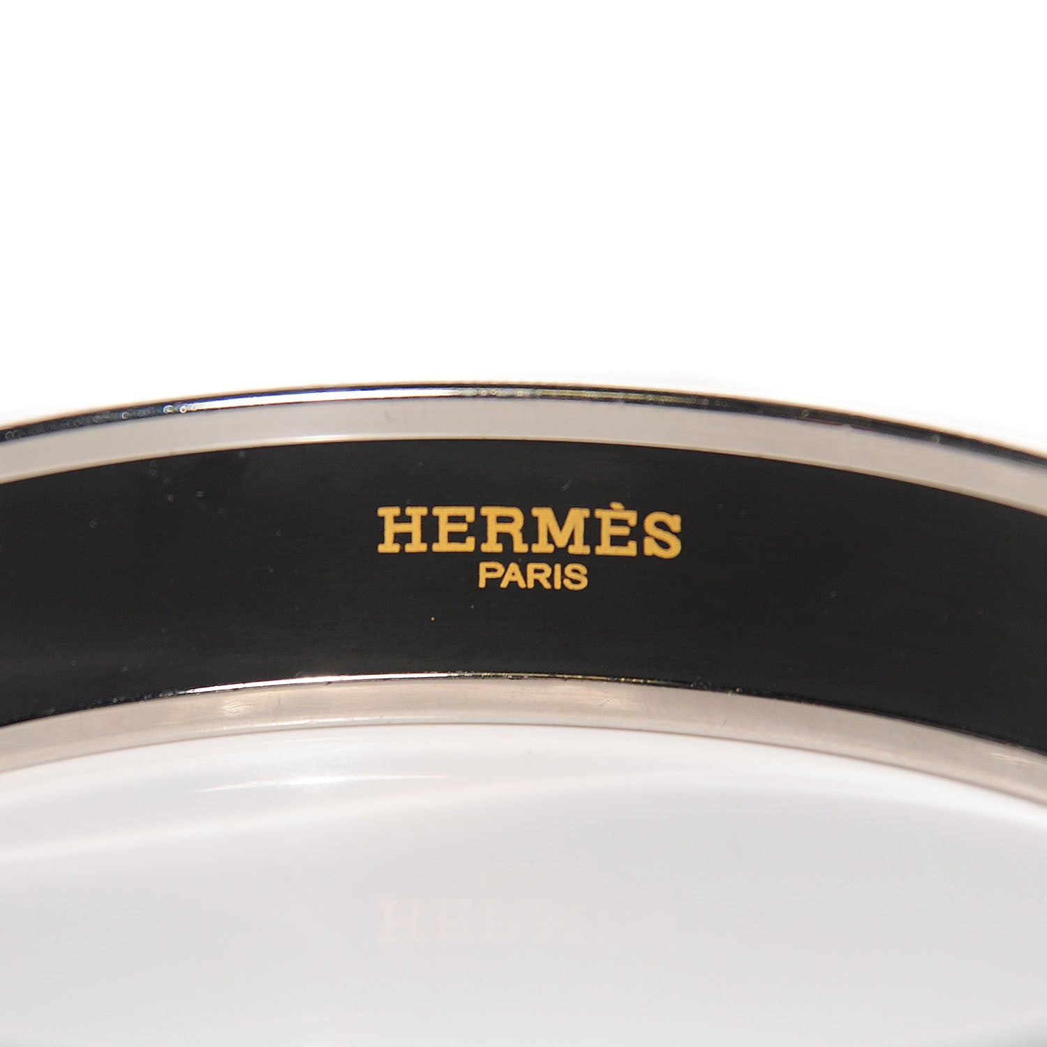 Hermes Enamel Printed Caleche Medium Bracelet 70 White 4 of 4