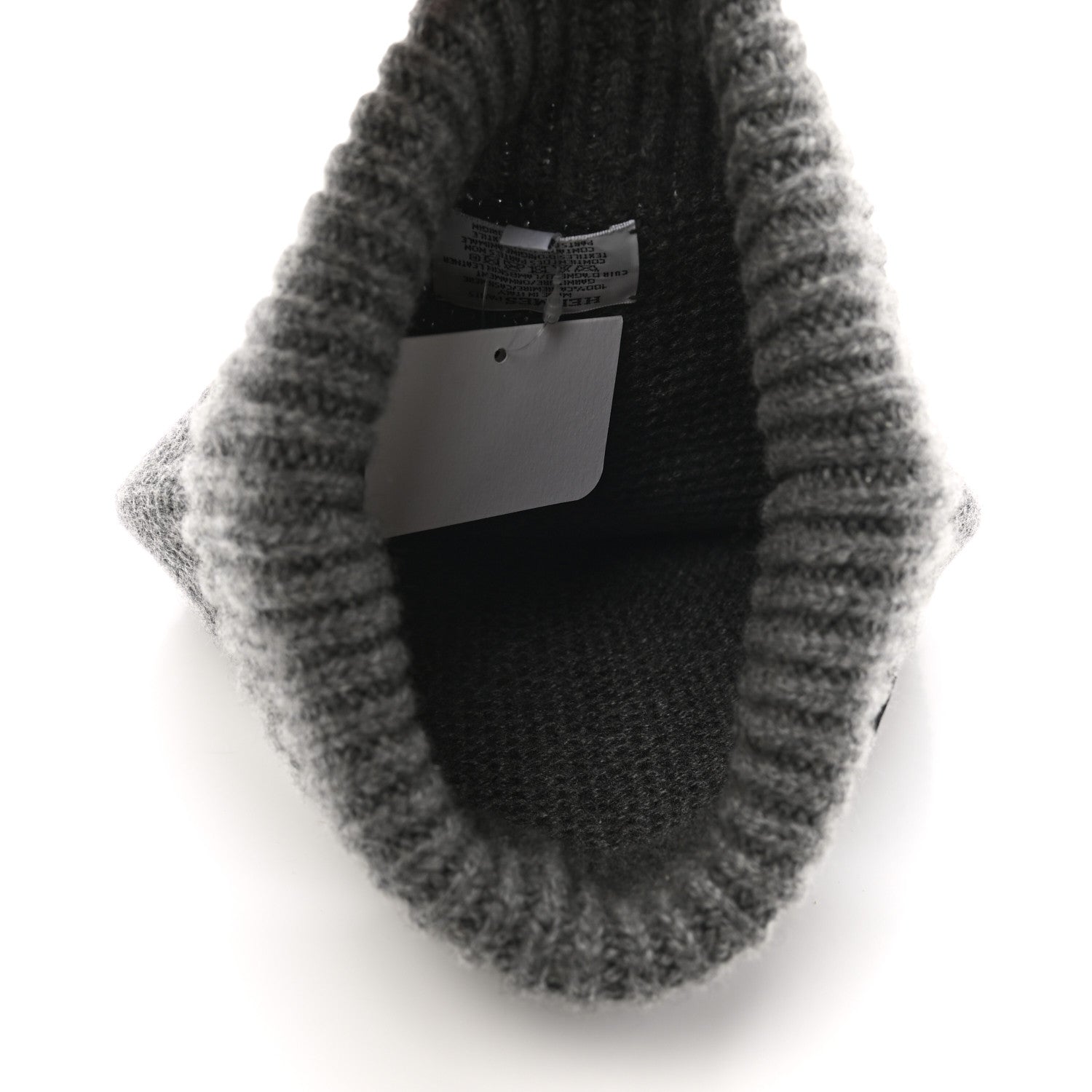 Hermes Cashmere Beanie Hat M Gris Chine 4 of 5