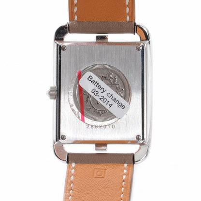 Hermes Stainless Steel Swift 29mm Cape Cod Double Tour Quartz Watch Etoupe 7 of 10