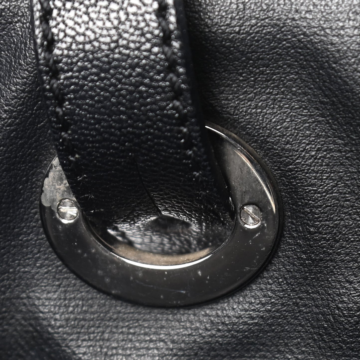 Coated Canvas Quilted Large Paris Biarritz Tote Black
