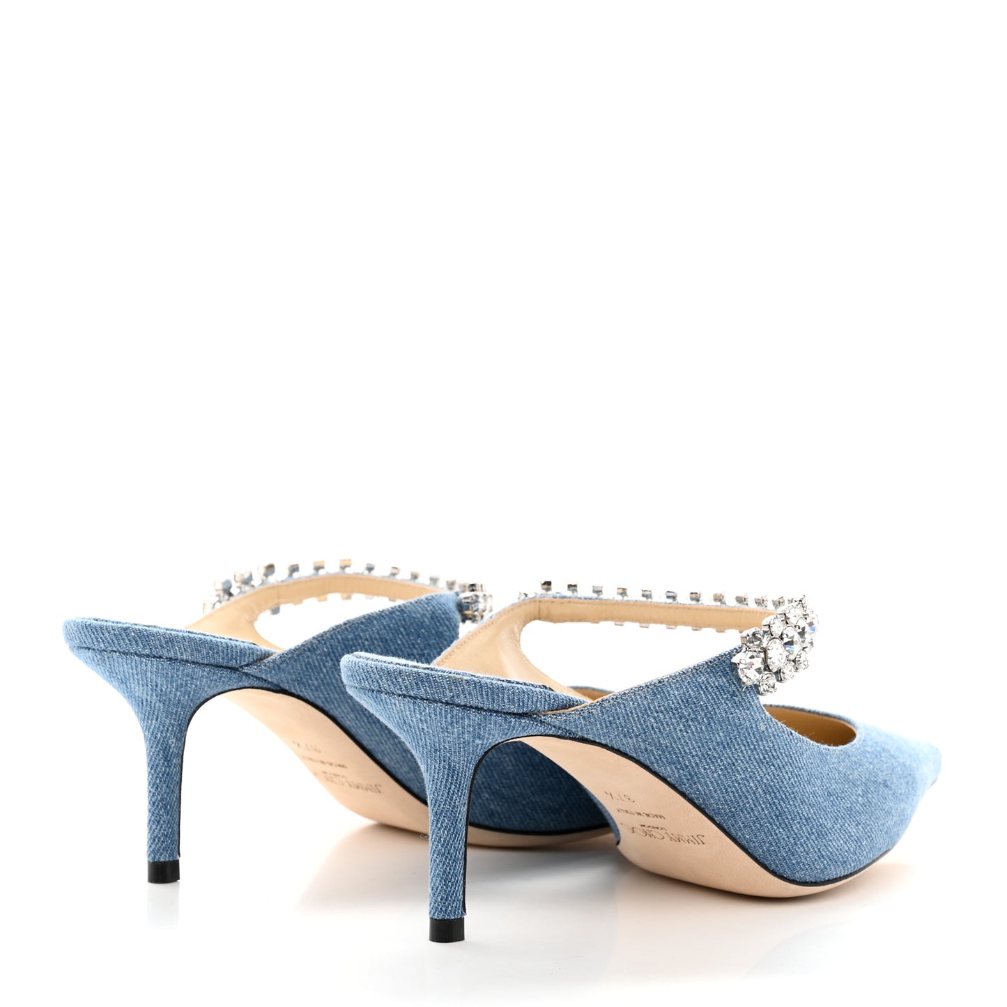 Denim Crystal Bing 65 Pumps 37.5 Blue