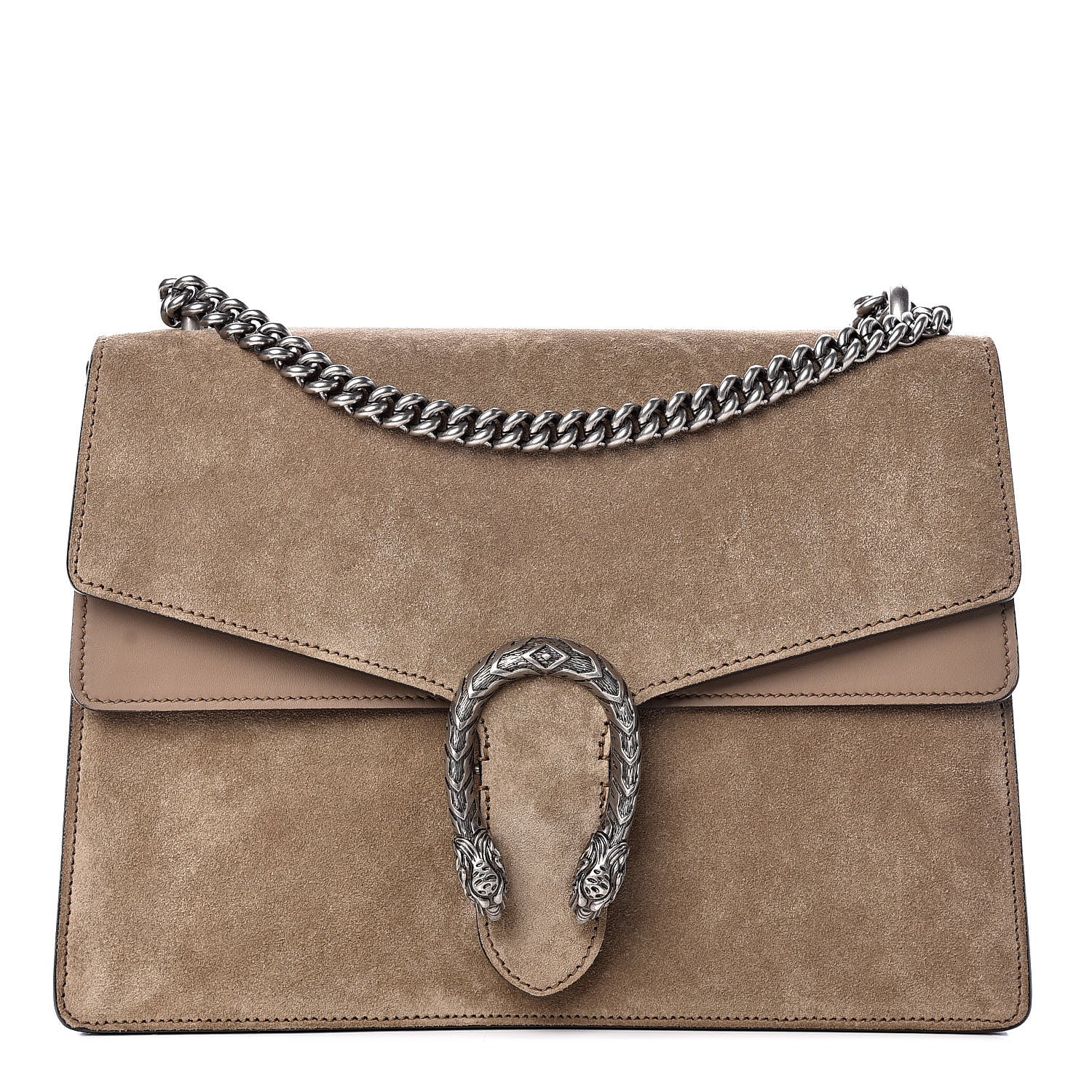 Gucci Suede Medium Dionysus Shoulder Bag Taupe 1 of 13