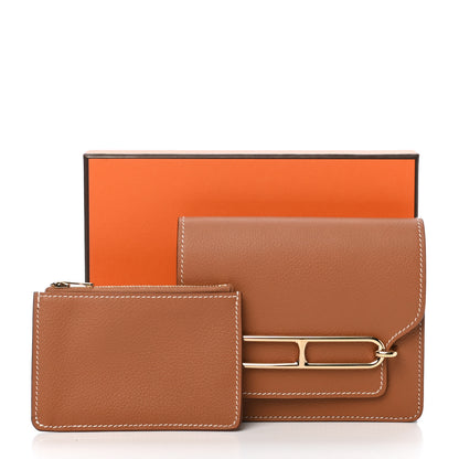 Hermes Evercolor Roulis Slim Wallet Gold 10 of 10