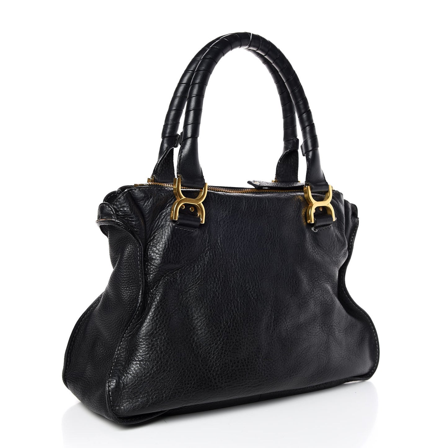 Calfskin Medium Marcie Satchel Black