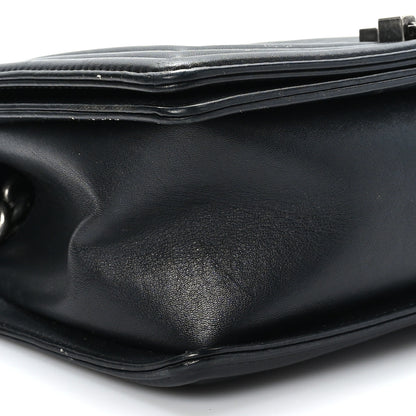 Chanel Calfskin Horizontal Quilted Medium Boy Flap Black Black 7 of 9