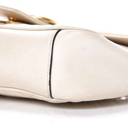 Gucci Calfskin Matelasse Small GG Marmont Shoulder Bag White 15 of 16