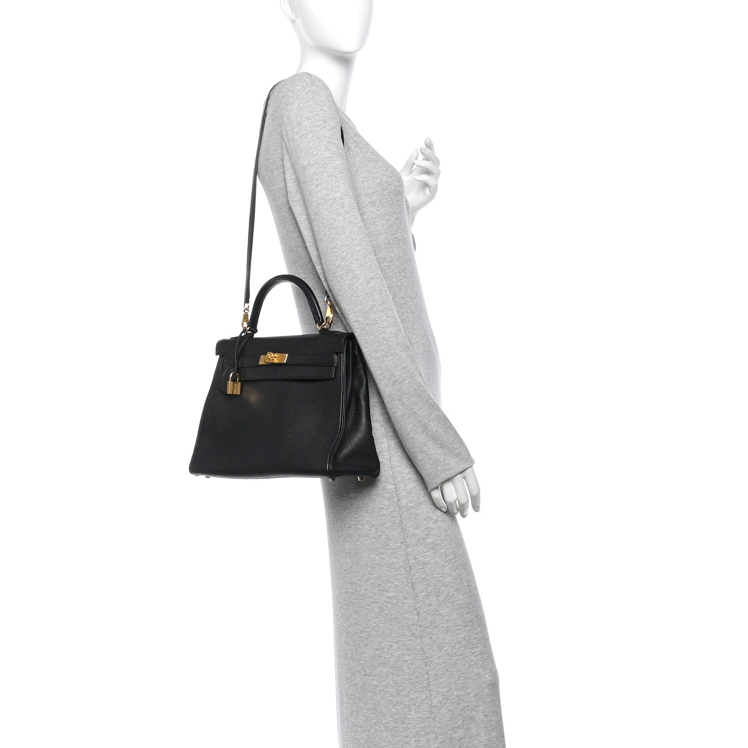 Hermes Togo Kelly Retourne 32 Black 2 of 11