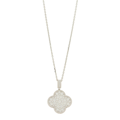 Van Cleef & Arpels 18K White Gold Diamond Magic Alhambra Long Necklace 1 of 5