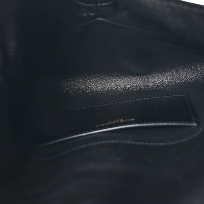 Saint Laurent Lambskin Small Cassandre Envelope Pouch Black 5 of 9