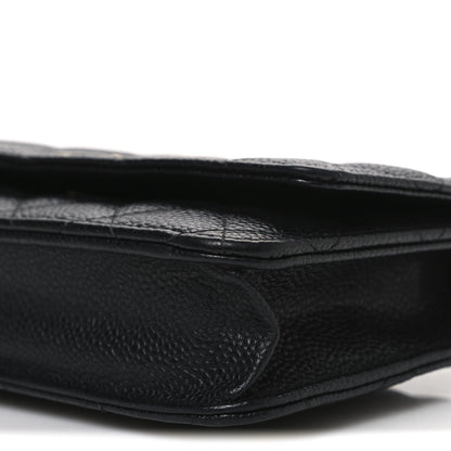Chanel Caviar Quilted Wallet on Chain WOC Black 11 of 12