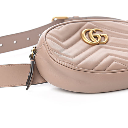 Gucci Calfskin Matelasse GG Marmont Belt Bag 85 34 Porcelain Rose 9 of 10