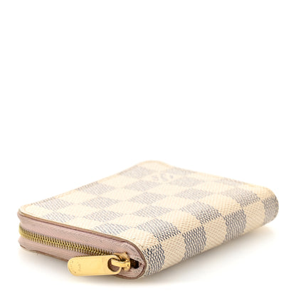 Louis Vuitton Damier Azur Zippy Coin Purse Rose Ballerine 4 of 11