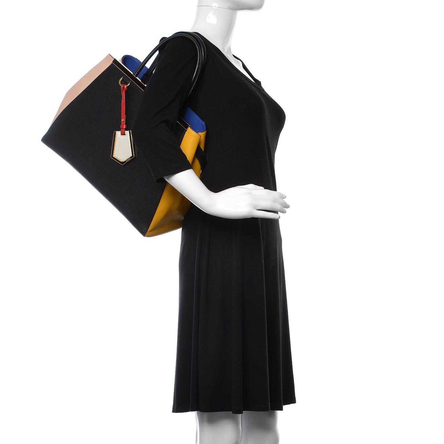 Vitello Elite Bi-Color Regular 2Jours Tote Black