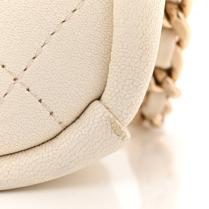Chanel Goatskin Stitched Casual Trip North South Camera Case White 14 of 14
