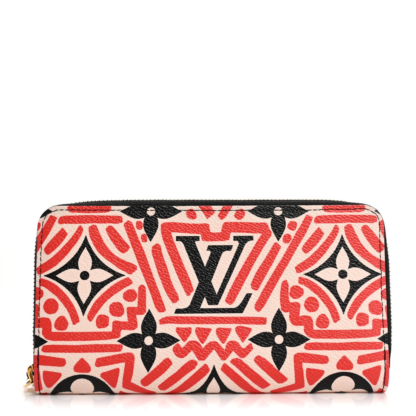Monogram Giant Crafty Zippy Wallet Creme Rouge Black