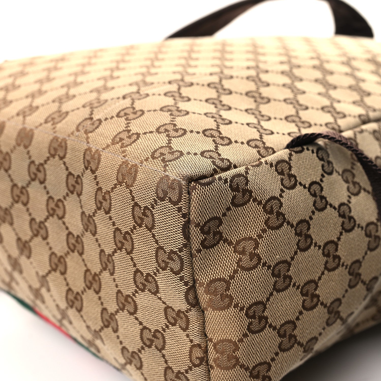 Gucci GG Monogram Web Medium Classic Backpack Brown 12 of 13