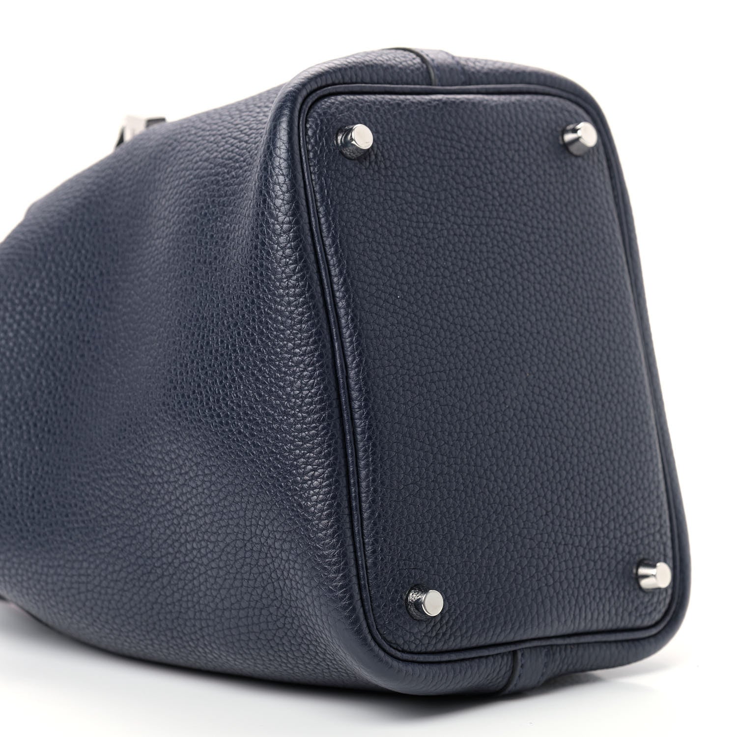 Hermes Taurillon Clemence Swift Eclat Picotin Lock 18 PM Bleu Nuit Rose Pourpre 8 of 9