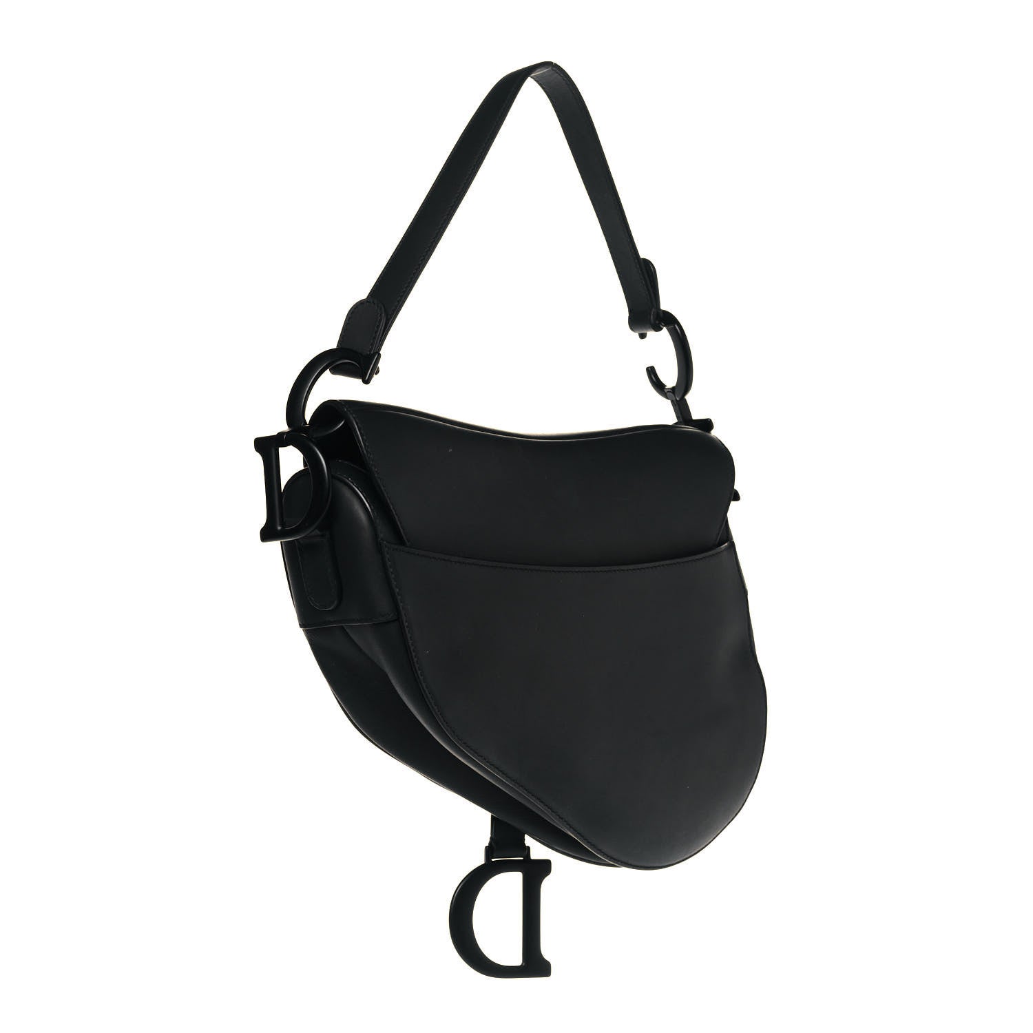 Christian Dior Ultra Matte Calfskin Saddle Bag Black 3 of 11