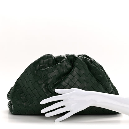 Bottega Veneta Nappa Maxi Intrecciato The Pouch Oversized Clutch Racing Green 2 of 12