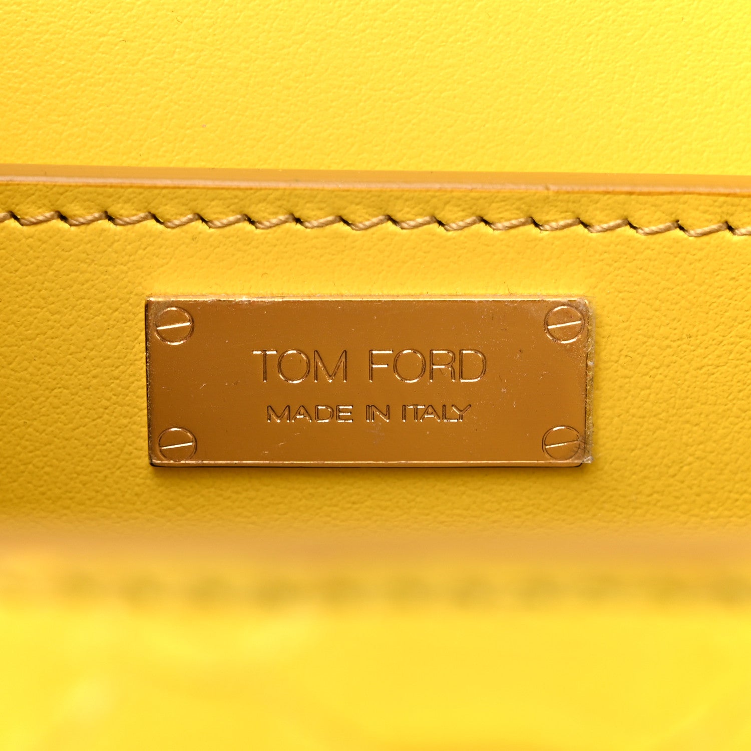 Tom Ford Semi Shiny Snakeskin Small T Clasp Crossbody Yellow 6 of 11