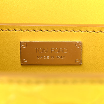 Tom Ford Semi Shiny Snakeskin Small T Clasp Crossbody Yellow 6 of 11